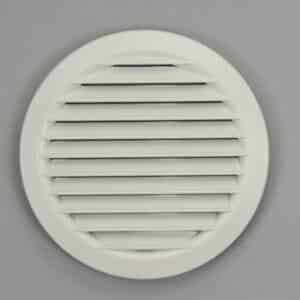 13-0612W Schoepenrooster, rond, kunststof wit