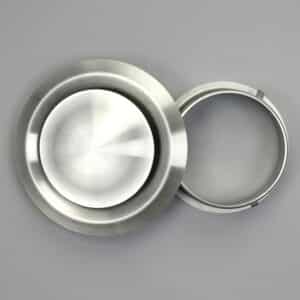 13-4516I Ventielrooster, rond, buis 100 mm RVS 304