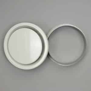 13-4620W Afzuigventiel, rond, staal, buis 200 mm wit, RAL 9016