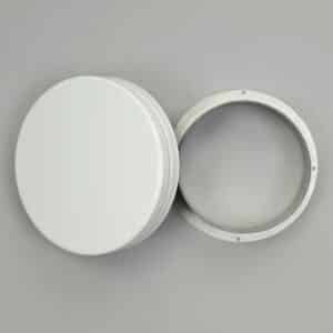 13-4812W Toevoerventiel, rond, staal, buis 125 mm wit, RAL 9016