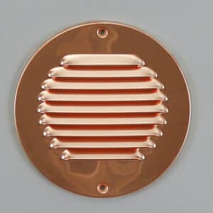 13-7010K Schoepenrooster, rond, koper, buis 100 mm koper