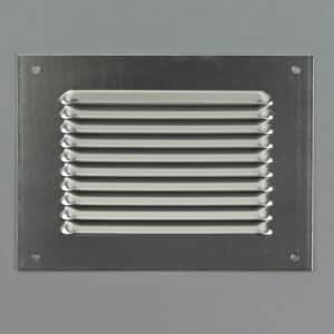 1L-2015 Schoepenrooster, aluminium, vlak, hoge doorlaat