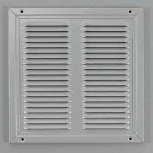 1MGS-2525 Schoepenrooster, aluminium, omkaderd