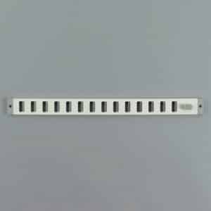 2-3703W Schuifrooster, aluminium wit, RAL 9010