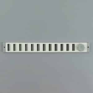 2-3704W Schuifrooster, aluminium wit, RAL 9010