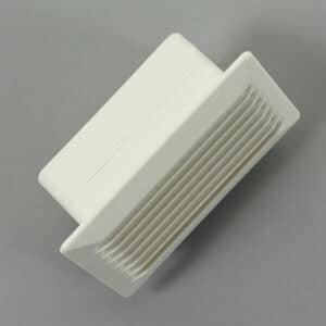 20K11-210 kanaal 110 x 55mm, rooster met terugslagklep wit