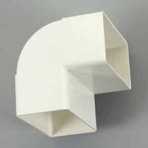 20K15-110 kanaal 150 x 75mm, bocht haaks wit