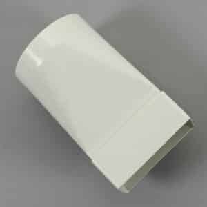 20K15-140 kanaal 150 x 75mm, verloop naar rond 125 mm wit