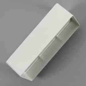 20K22-101 kanaal 220 x 90mm, mof voor platte buis wit