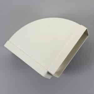 20K22-120 kanaal 220 x 90mm, bocht haaks, plat wit