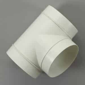 20KR10-160 buis, rond 100 mm, T-stuk wit