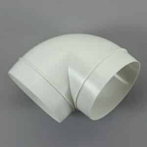 20KR12-120 buis, rond 125 mm, bocht 90°  wit