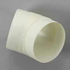 20KR12-125 buis, rond 125 mm, bocht 45°  wit
