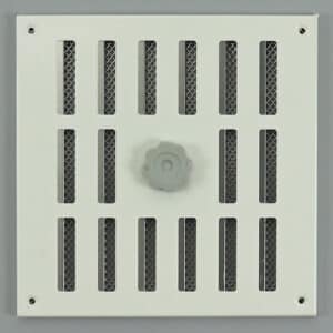 3-2020 Schuifrooster, aluminium met vliegengaas - wit, RAL 9010