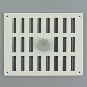 3-2520 Schuifrooster, aluminium met vliegengaas - wit, RAL 9010