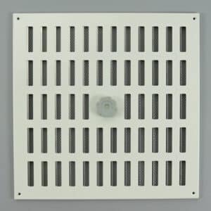 3-3535W Schuifrooster, aluminium met vliegengaas wit, RAL 9010