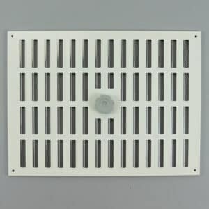 3-4030W Schuifrooster, aluminium met vliegengaas wit, RAL 9010