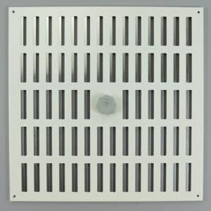 3-4040W Schuifrooster, aluminium met vliegengaas wit, RAL 9010