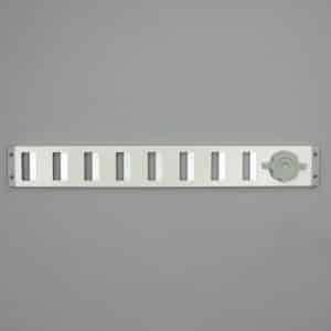 3-5006W Schuifrooster, aluminium 65 mm. hoog wit, RAL 9010