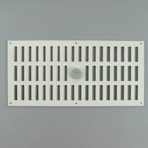 3-5024W Schuifrooster, aluminium met vliegengaas wit, RAL 9010