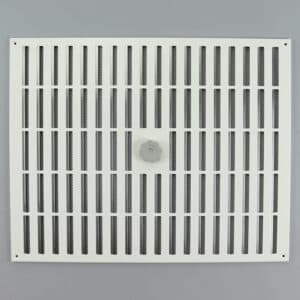 3-5040W Schuifrooster, aluminium met vliegengaas wit, RAL 9010