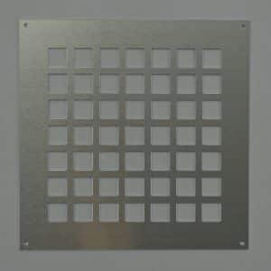 7-2525A Ventilatieplaat, aluminium mill-finish