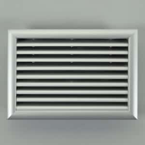 G8GZD-3020 Deurrooster, brandwerend, non-vision licht aluminium, RAL 9022