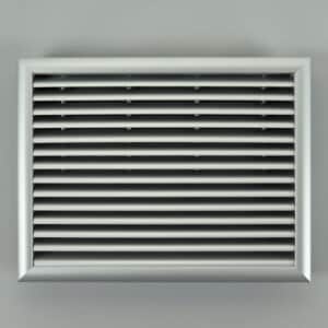 G8GZD-4030 Deurrooster, brandwerend, non-vision licht aluminium, RAL 9022