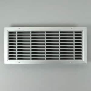 G8H-5020 Lamellenrooster, brandwerend geanodiseerd kader, grijze lamellen