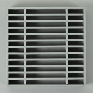 G8HB-2525 Lamellenrooster, brandwerend, zonder kader grijze lamellen