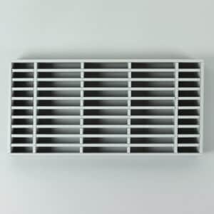 G8HB-4020 Lamellenrooster, brandwerend, zonder kader grijze lamellen