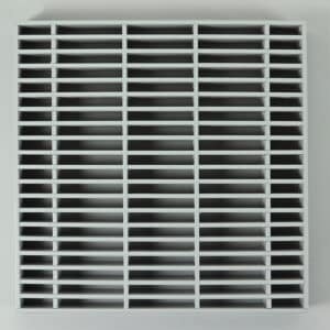 G8HB-4040 Lamellenrooster, brandwerend, zonder kader grijze lamellen