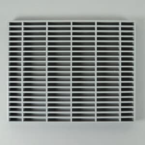 G8HB-5040 Lamellenrooster, brandwerend, zonder kader grijze lamellen