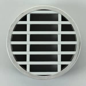 G8R-150 Lamellenrooster, brandwerend, rond grijs