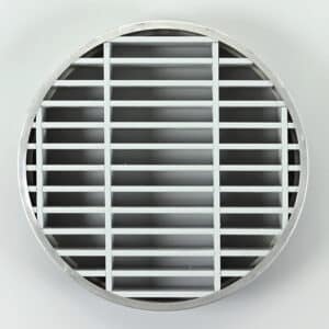 G8R-300 Lamellenrooster, brandwerend, rond grijs