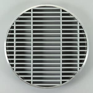 G8R-400 Lamellenrooster, brandwerend, rond grijs